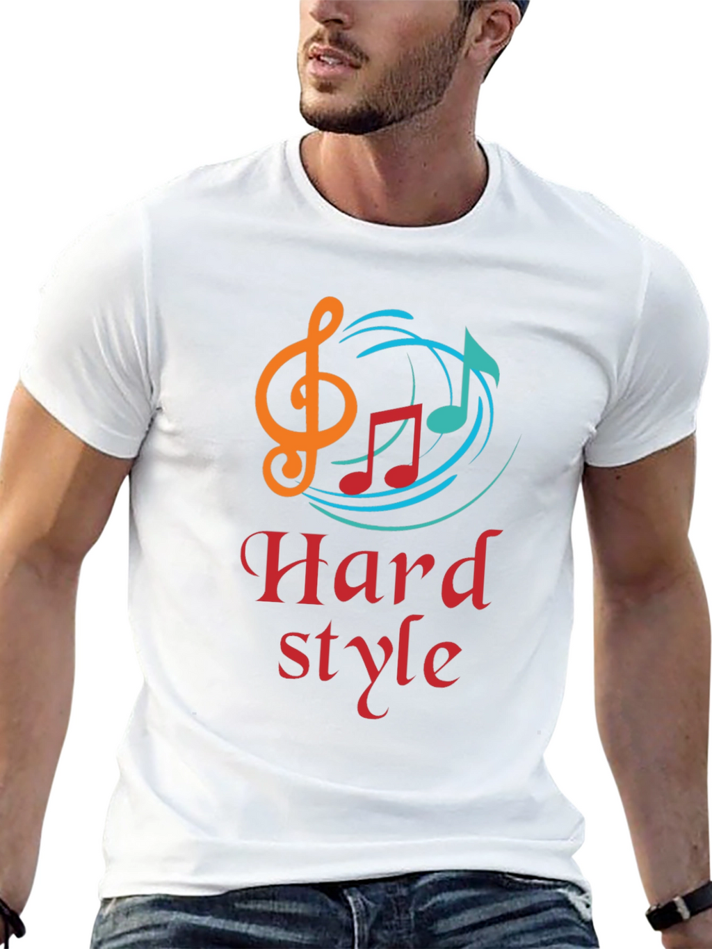 Hard Style Music Graphic Black T-Shirt