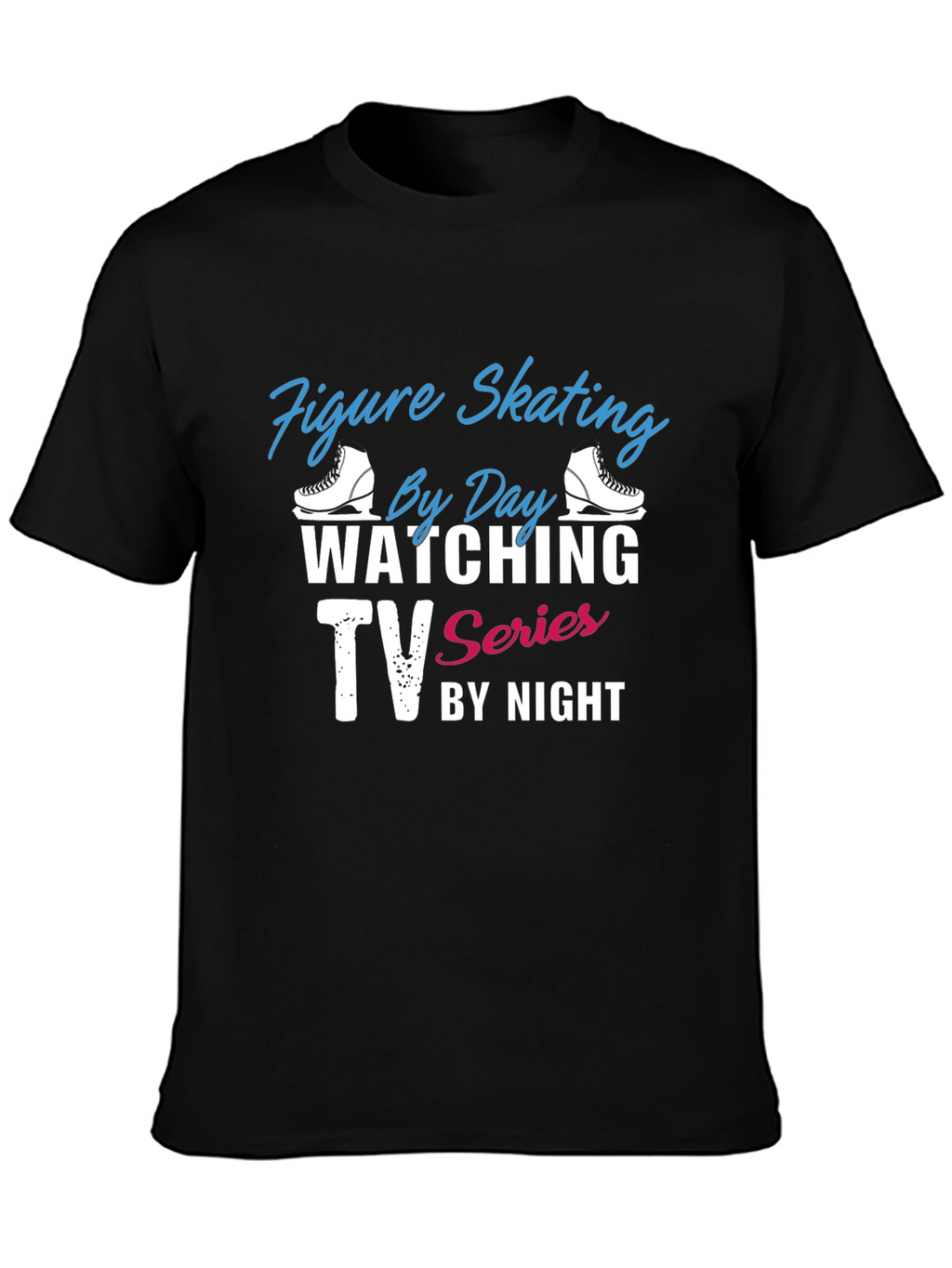 Figure Skating & TV Series Black T-Shirt