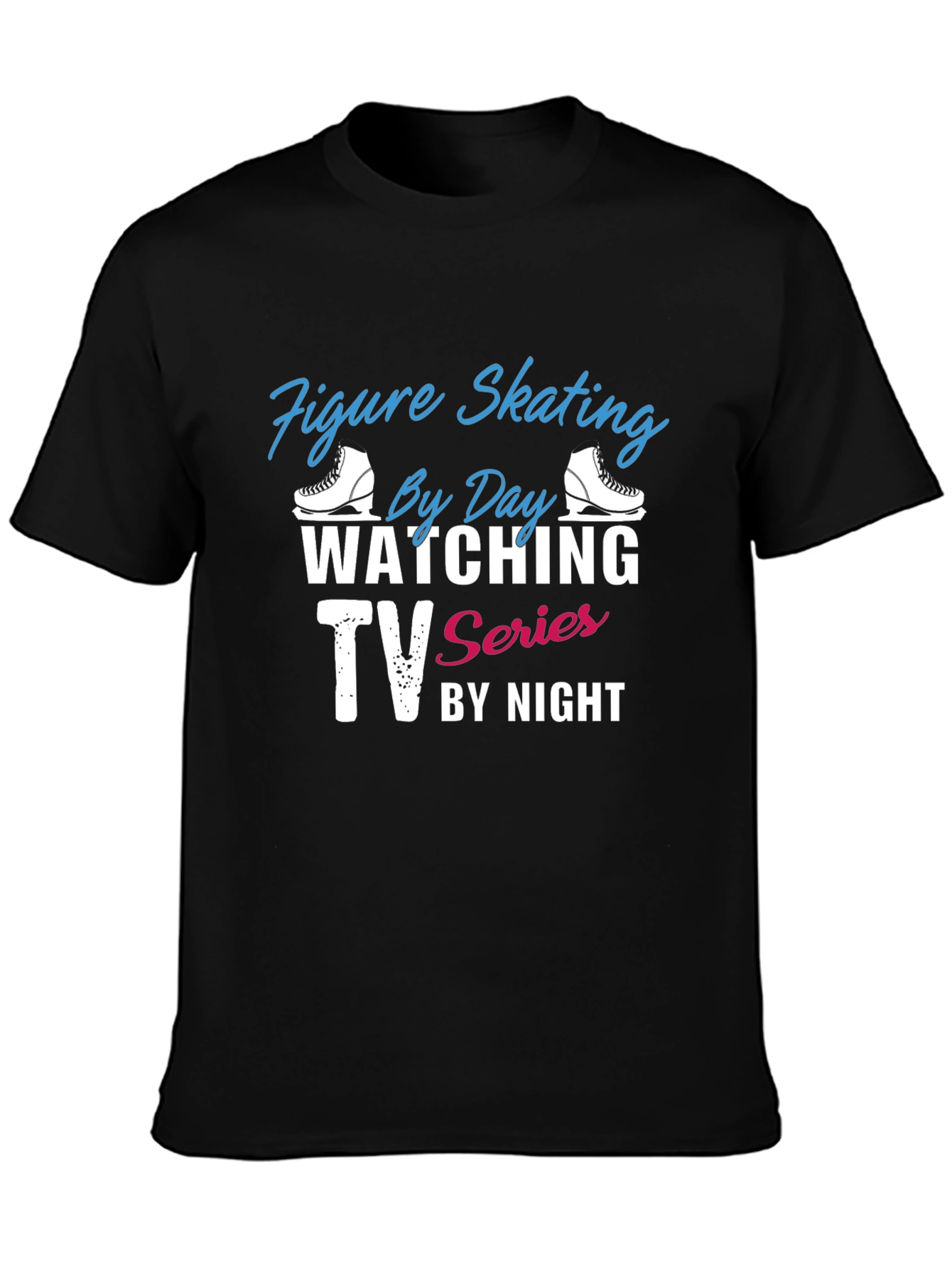 Figure Skating & TV Series Black T-Shirt