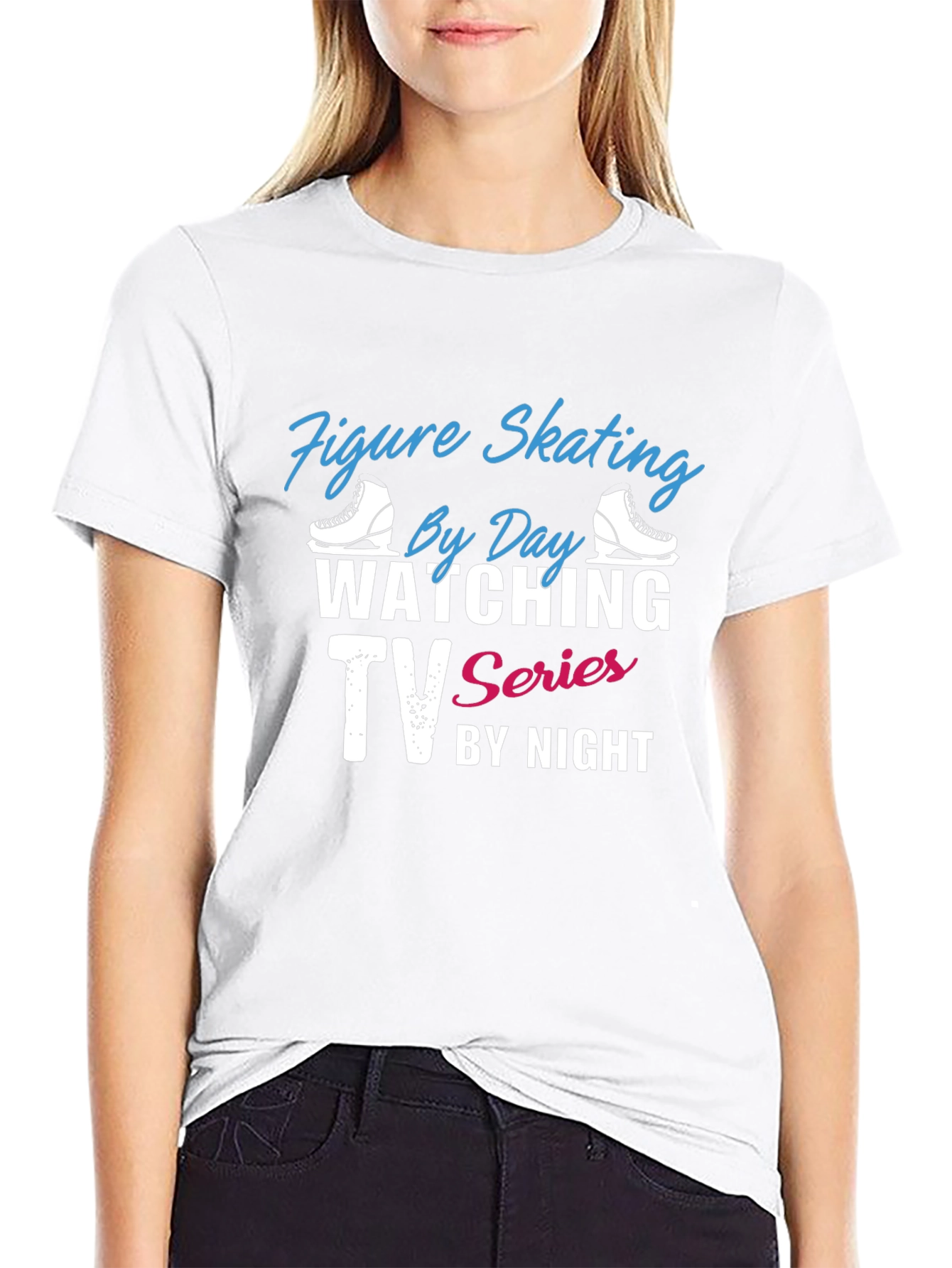 Figure Skating & TV Series Black T-Shirt