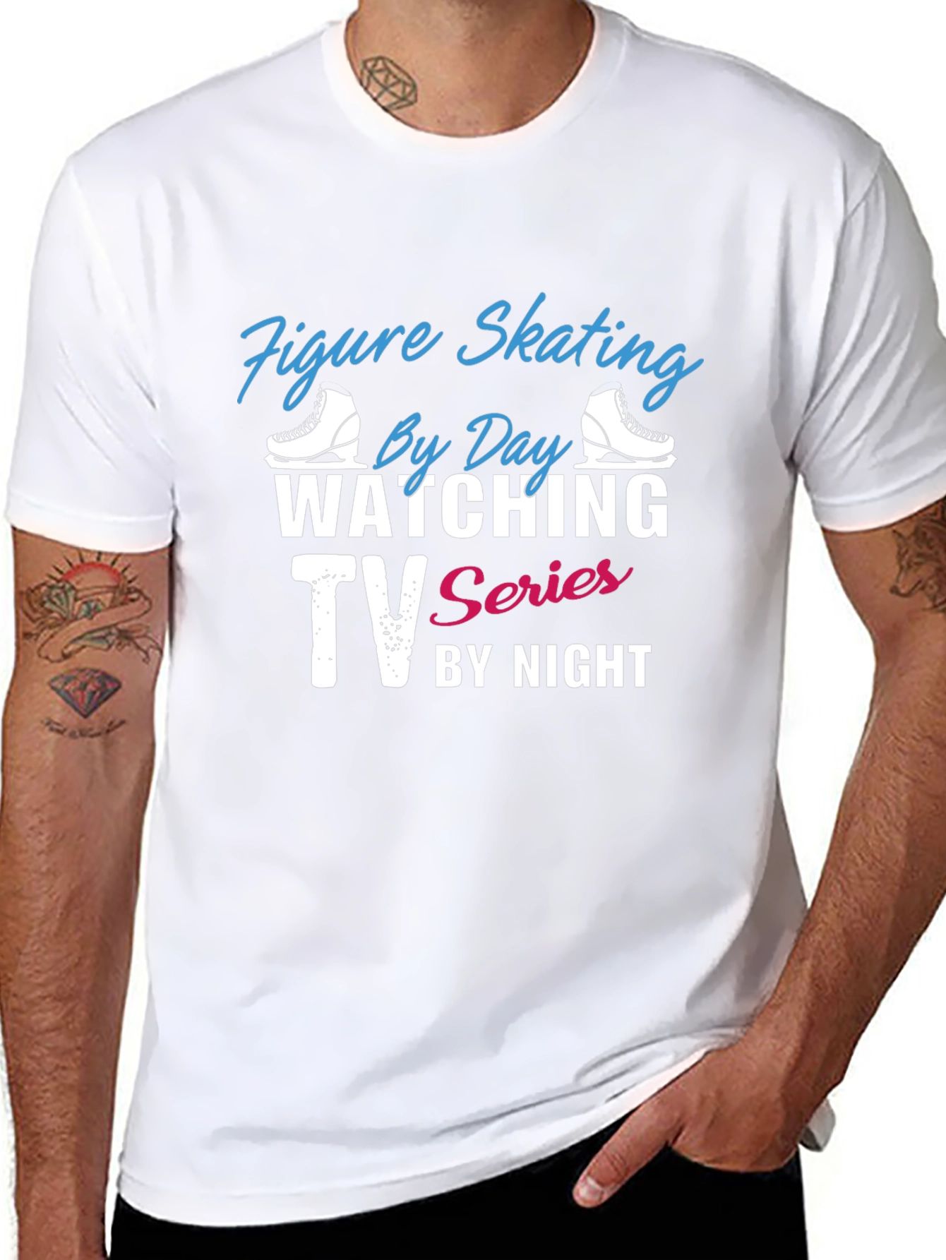 Figure Skating & TV Series Black T-Shirt
