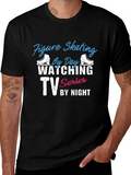 Figure Skating & TV Series Black T-Shirt