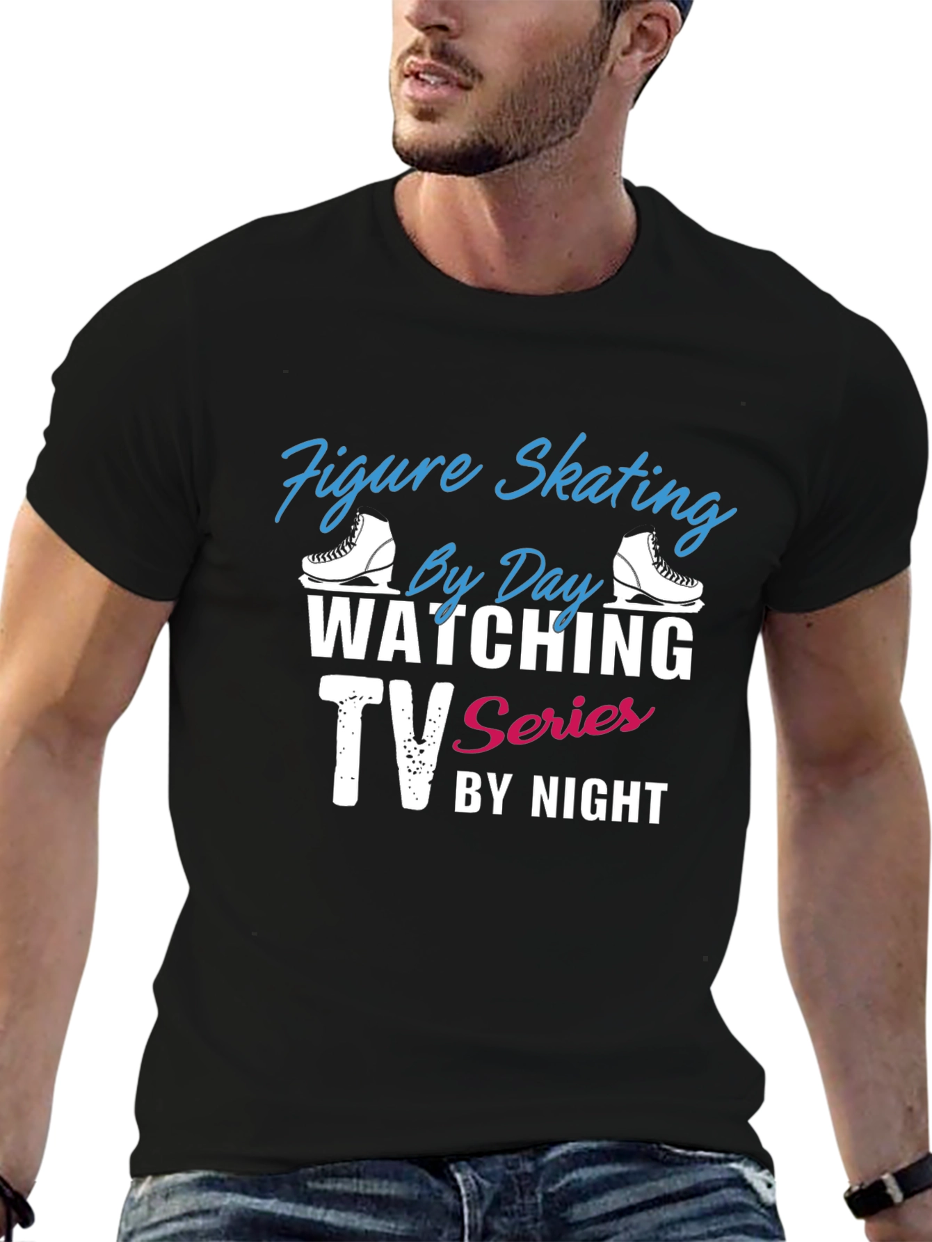 Figure Skating & TV Series Black T-Shirt