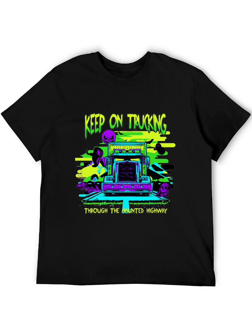 Keep On Trucking Halloween Graphic T-Shirt