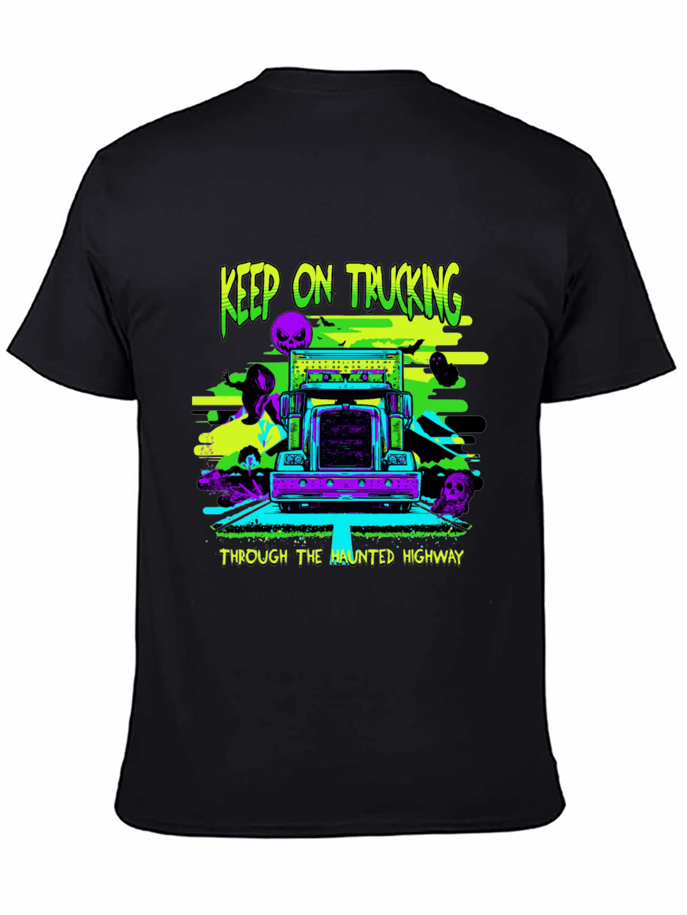 Keep On Trucking Halloween Graphic T-Shirt