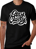 Stay Classy Black Graphic Tee