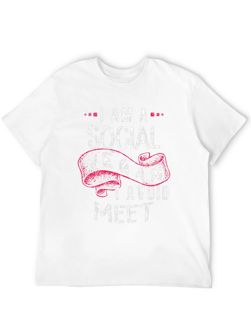 Social Vegan Graphic T-Shirt - Avoid Meet Pun