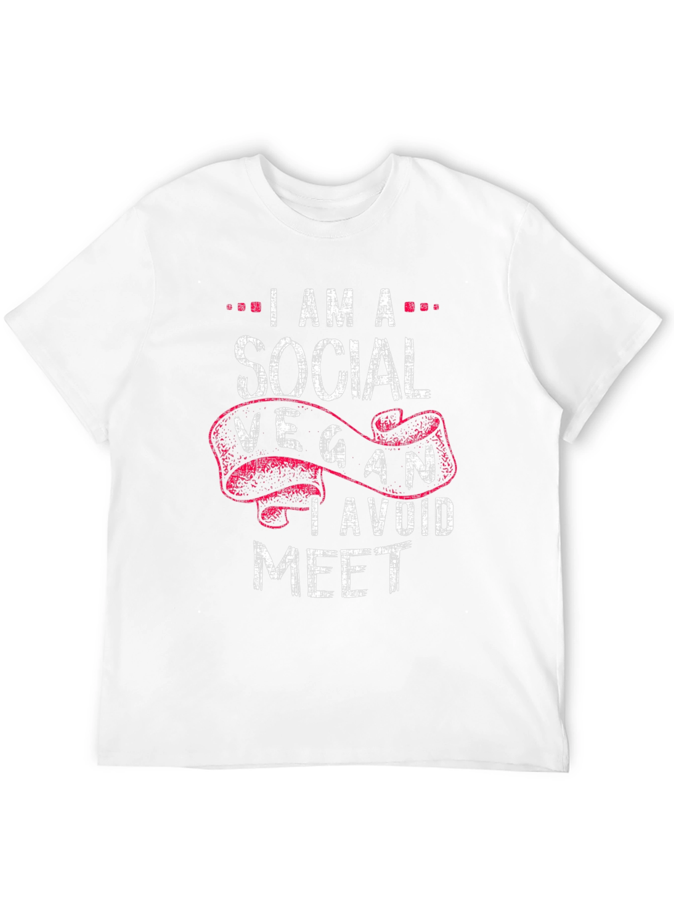 Social Vegan Graphic T-Shirt - Avoid Meet Pun