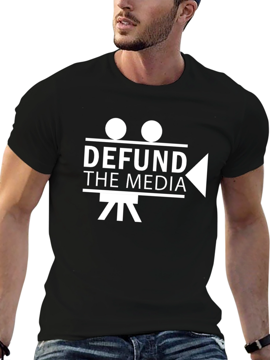 Defund The Media Graphic Tee