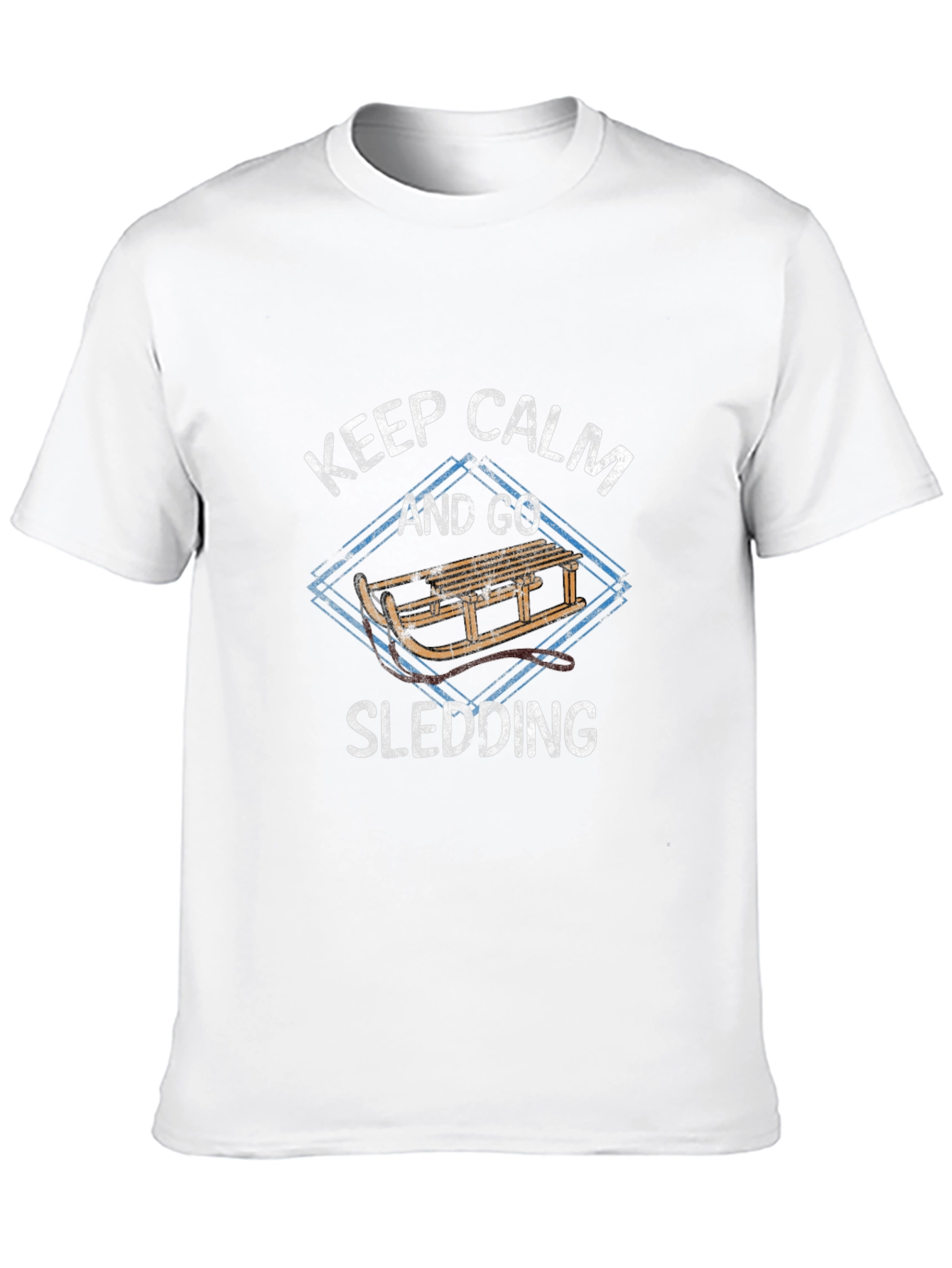 Keep Calm and Go Sledding T-Shirt - Winter Fun