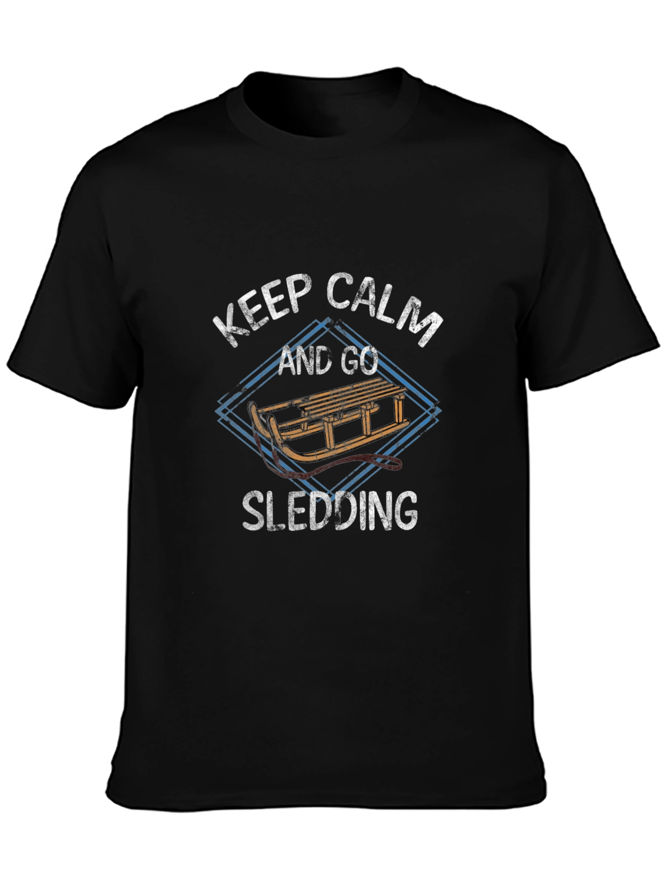 Keep Calm and Go Sledding T-Shirt - Winter Fun