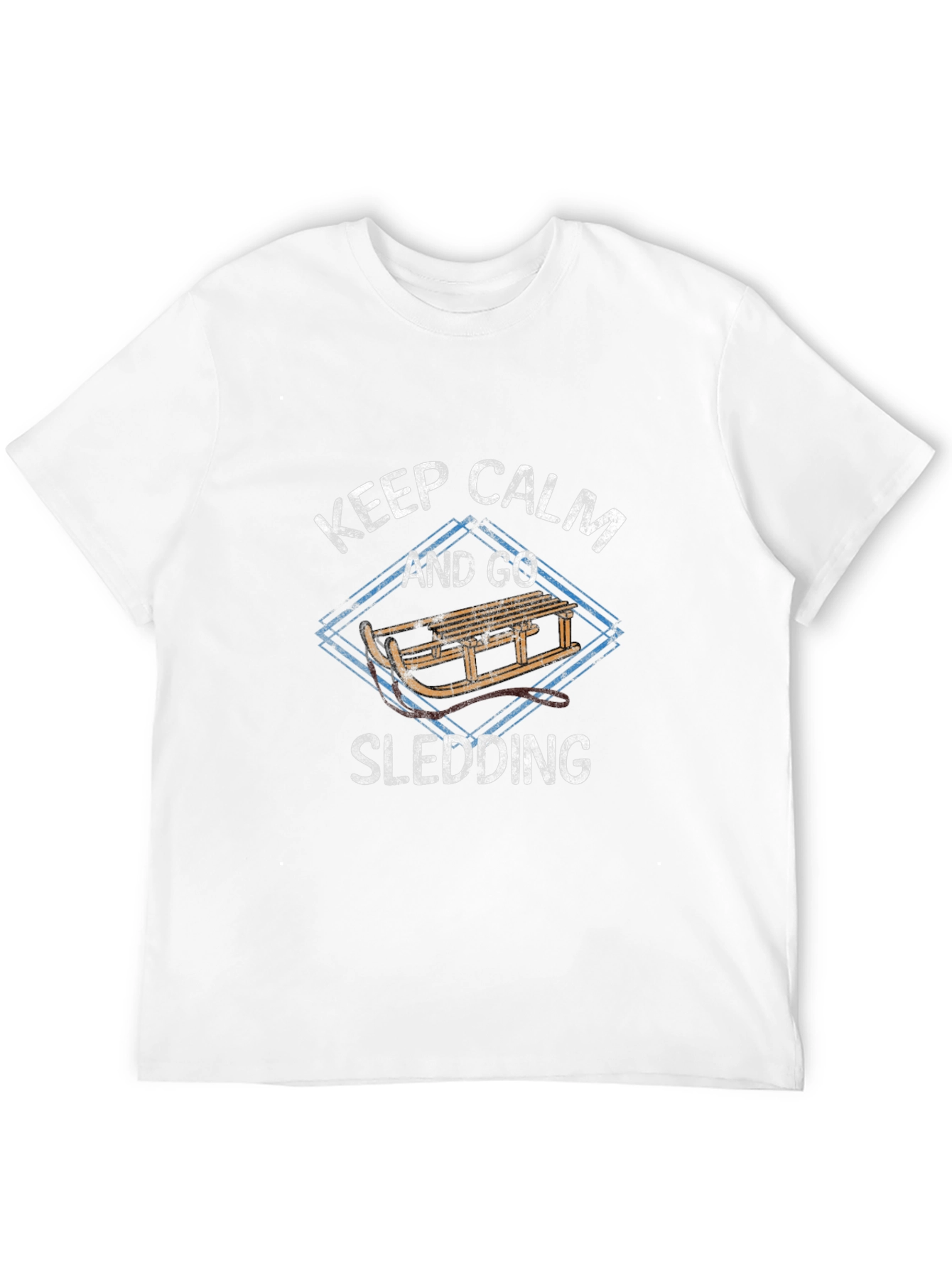 Keep Calm and Go Sledding T-Shirt - Winter Fun