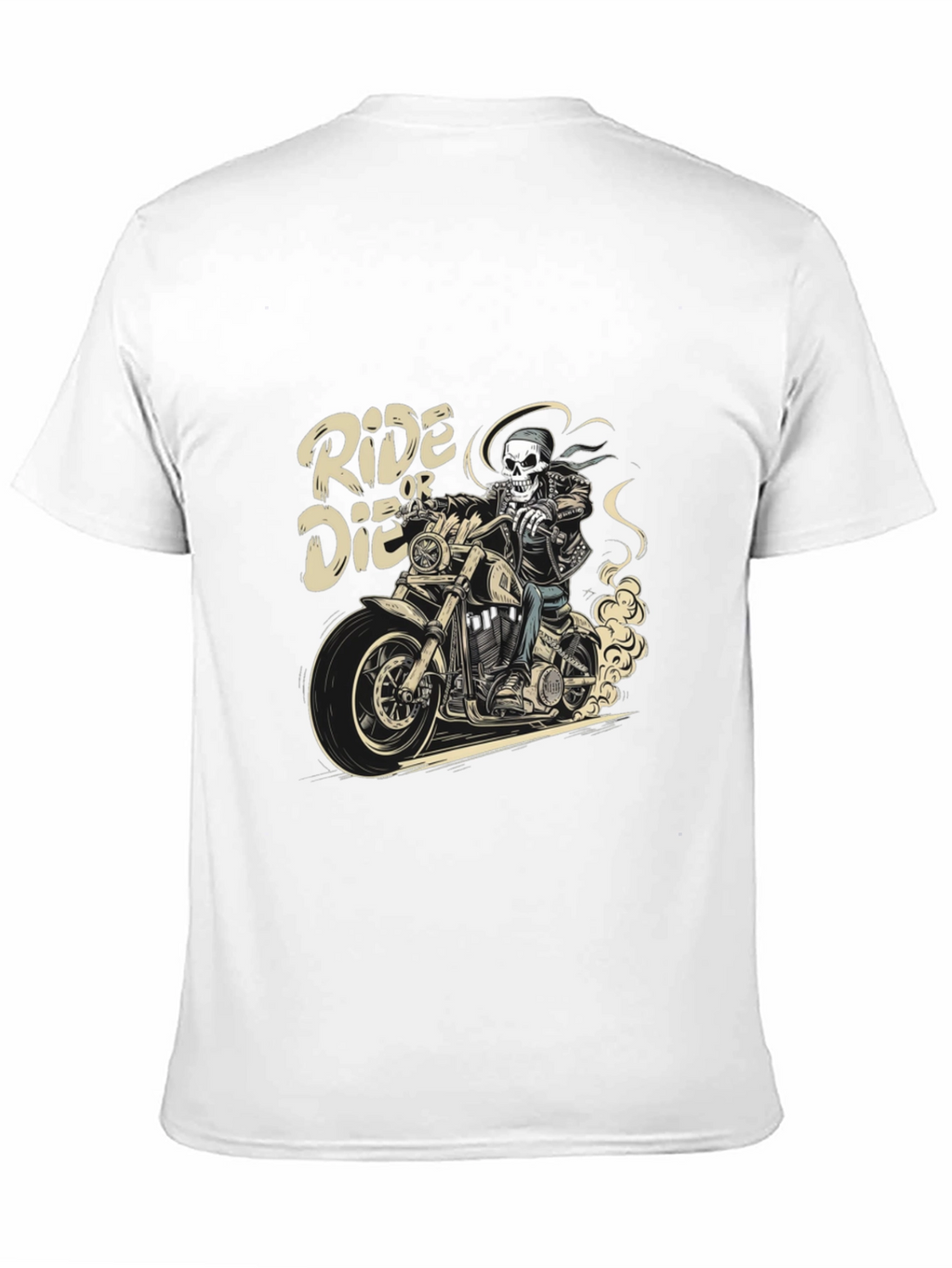 Ride or Die Skeleton Biker Graphic Tee