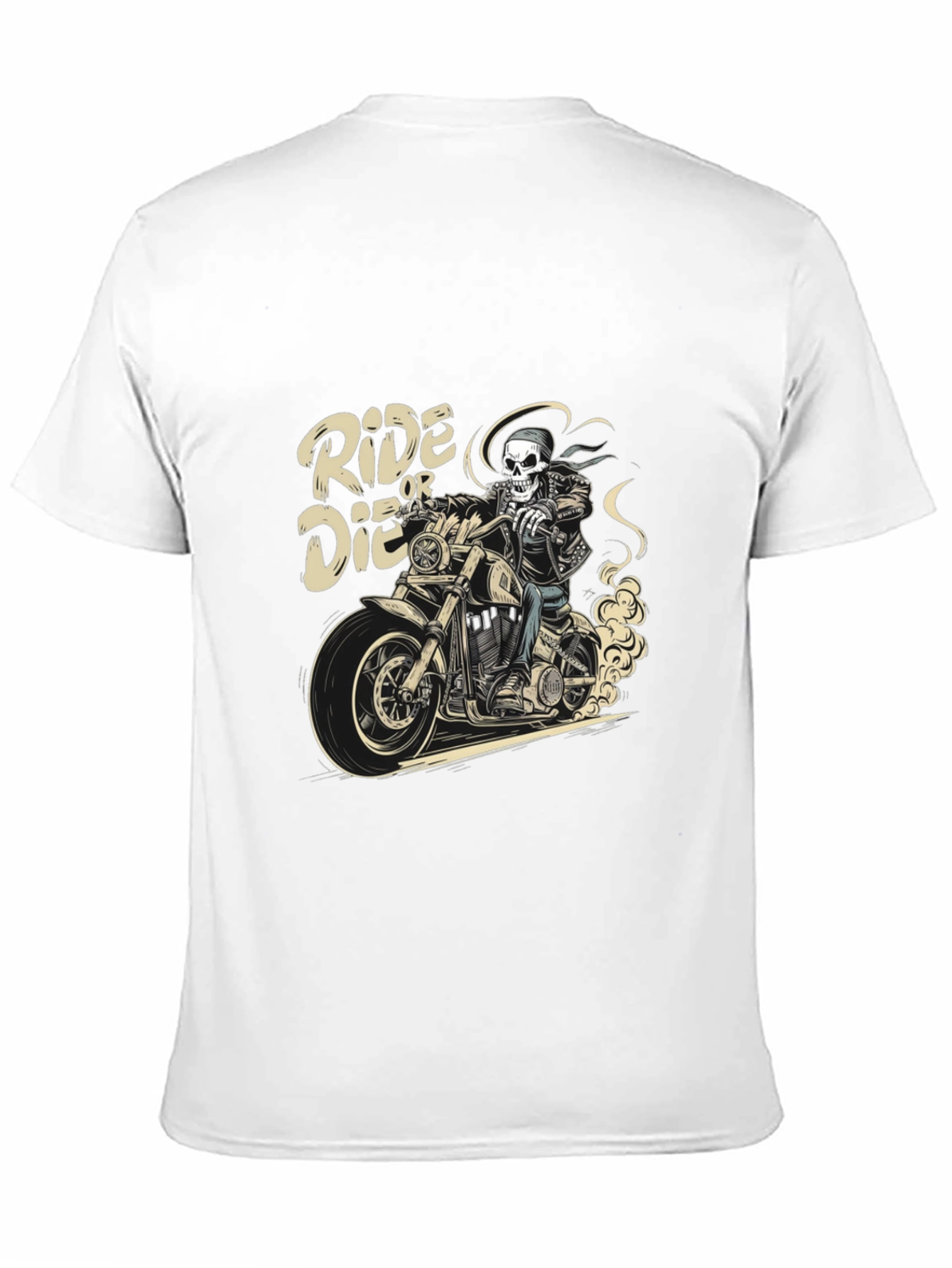 Ride or Die Skeleton Biker Graphic Tee