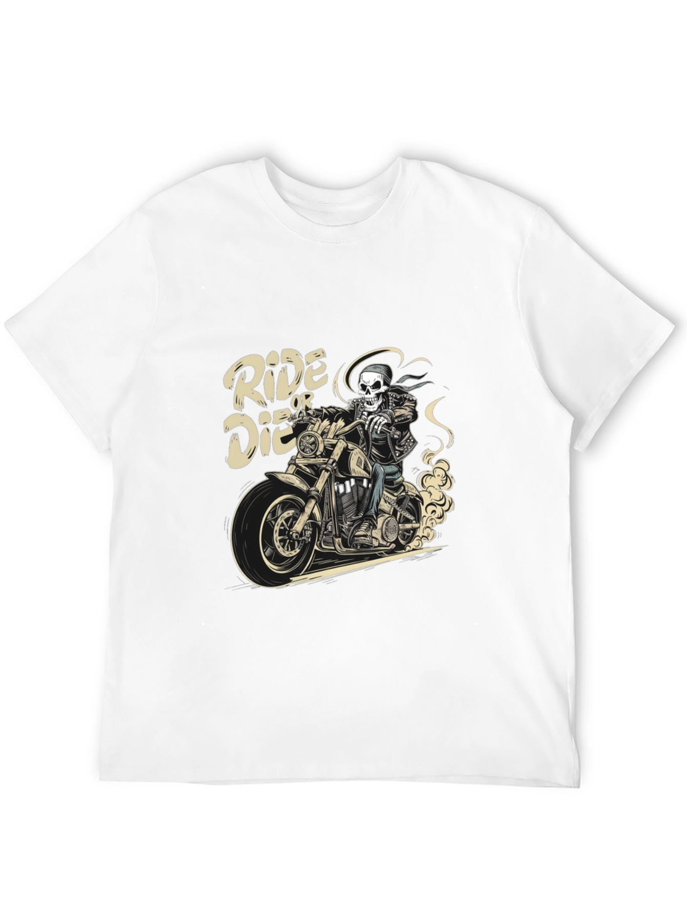 Ride or Die Skeleton Biker Graphic Tee