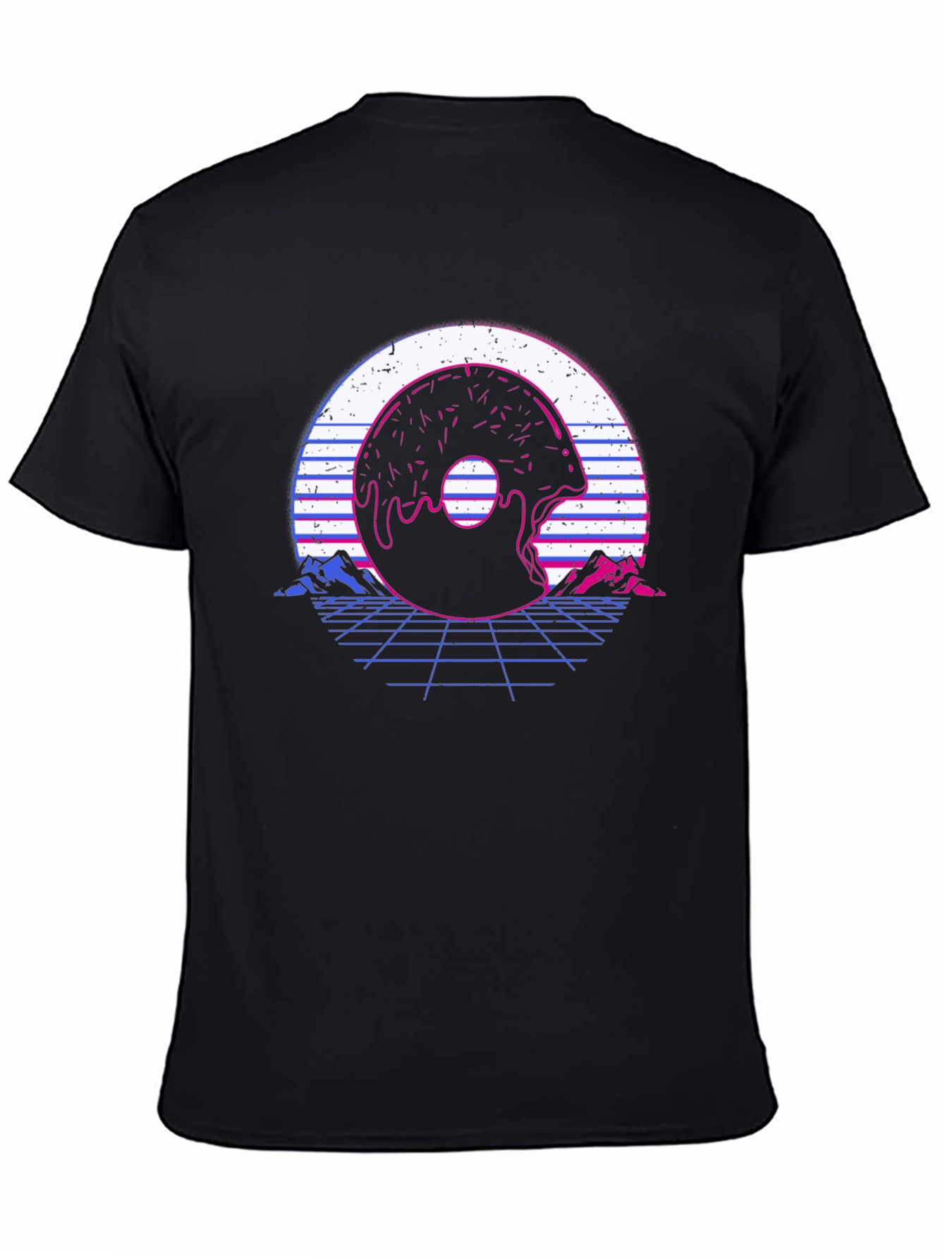 Retro Donut Glitch T-Shirt - Vaporwave Graphic Tee