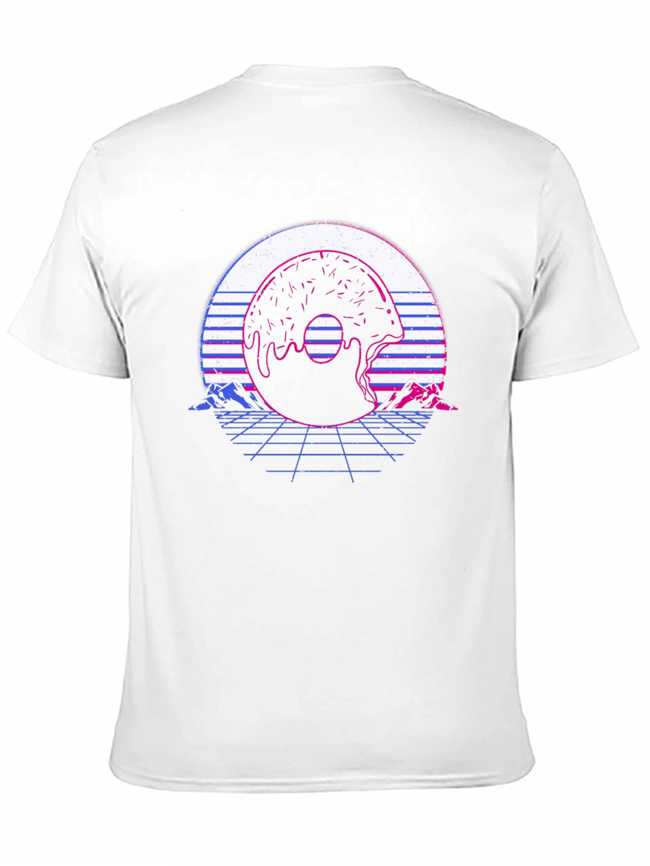 Retro Donut Glitch T-Shirt - Vaporwave Graphic Tee
