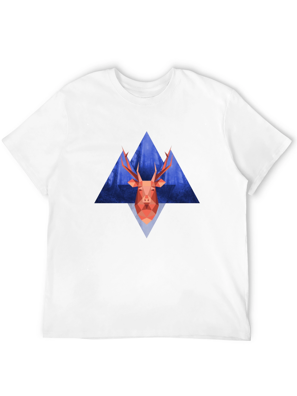 Geometric Deer Graphic Tee - Modern Style