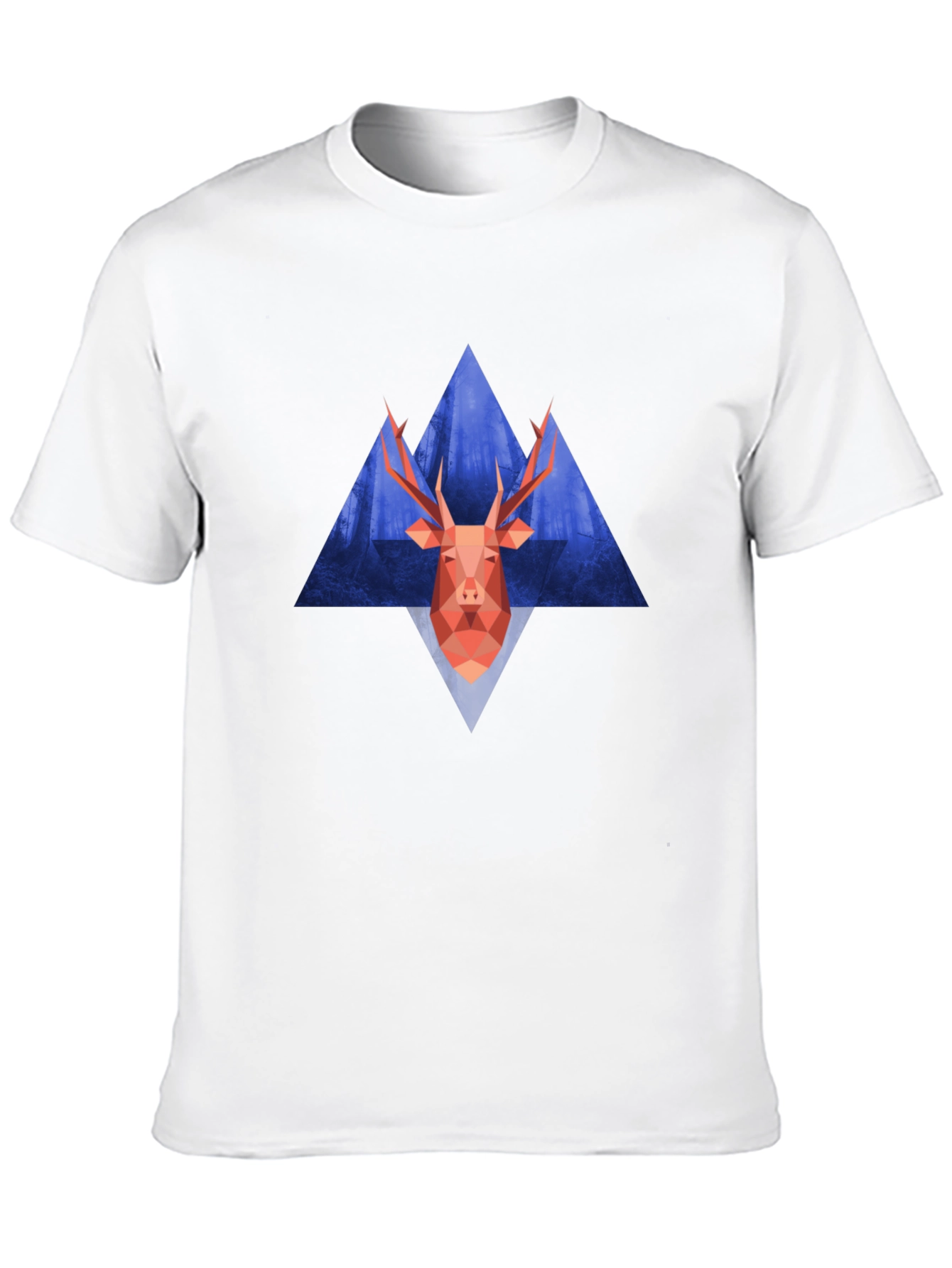 Geometric Deer Graphic Tee - Modern Style