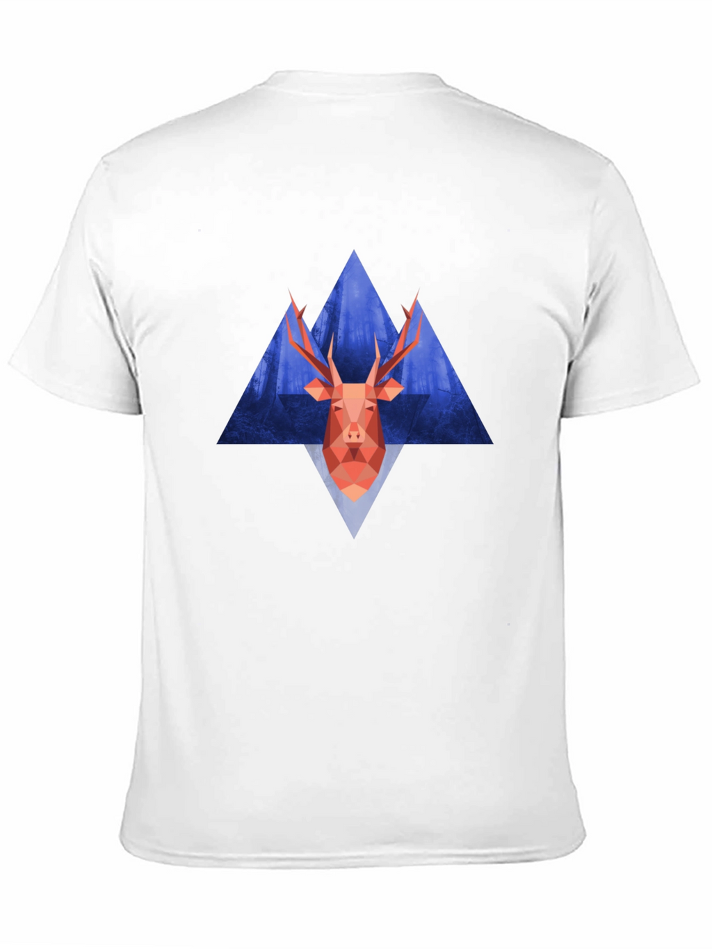 Geometric Deer Graphic Tee - Modern Style