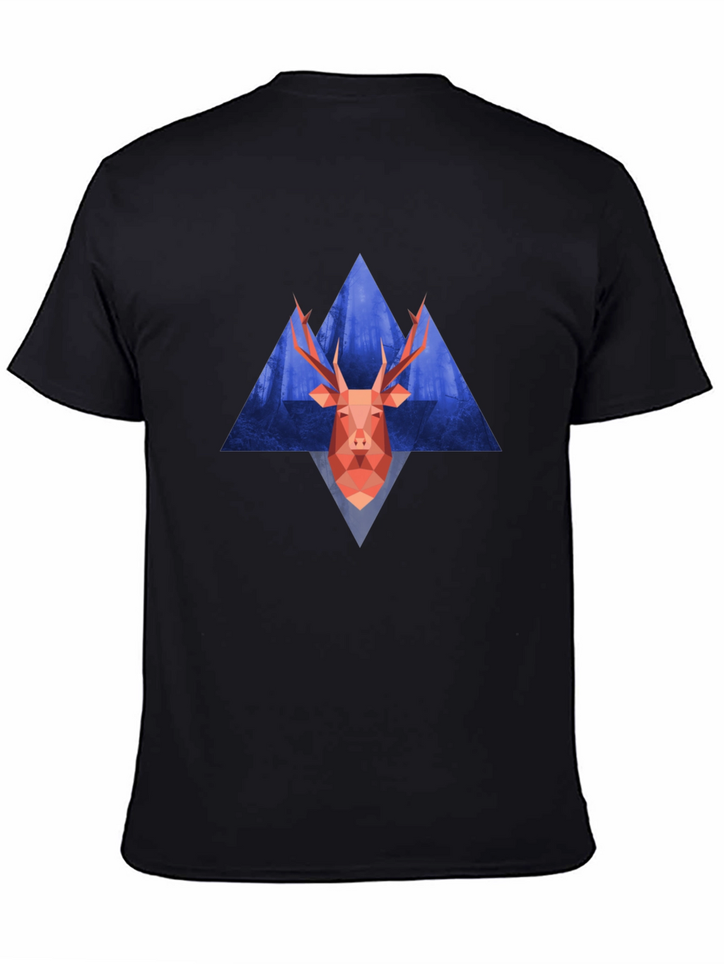 Geometric Deer Graphic Tee - Modern Style