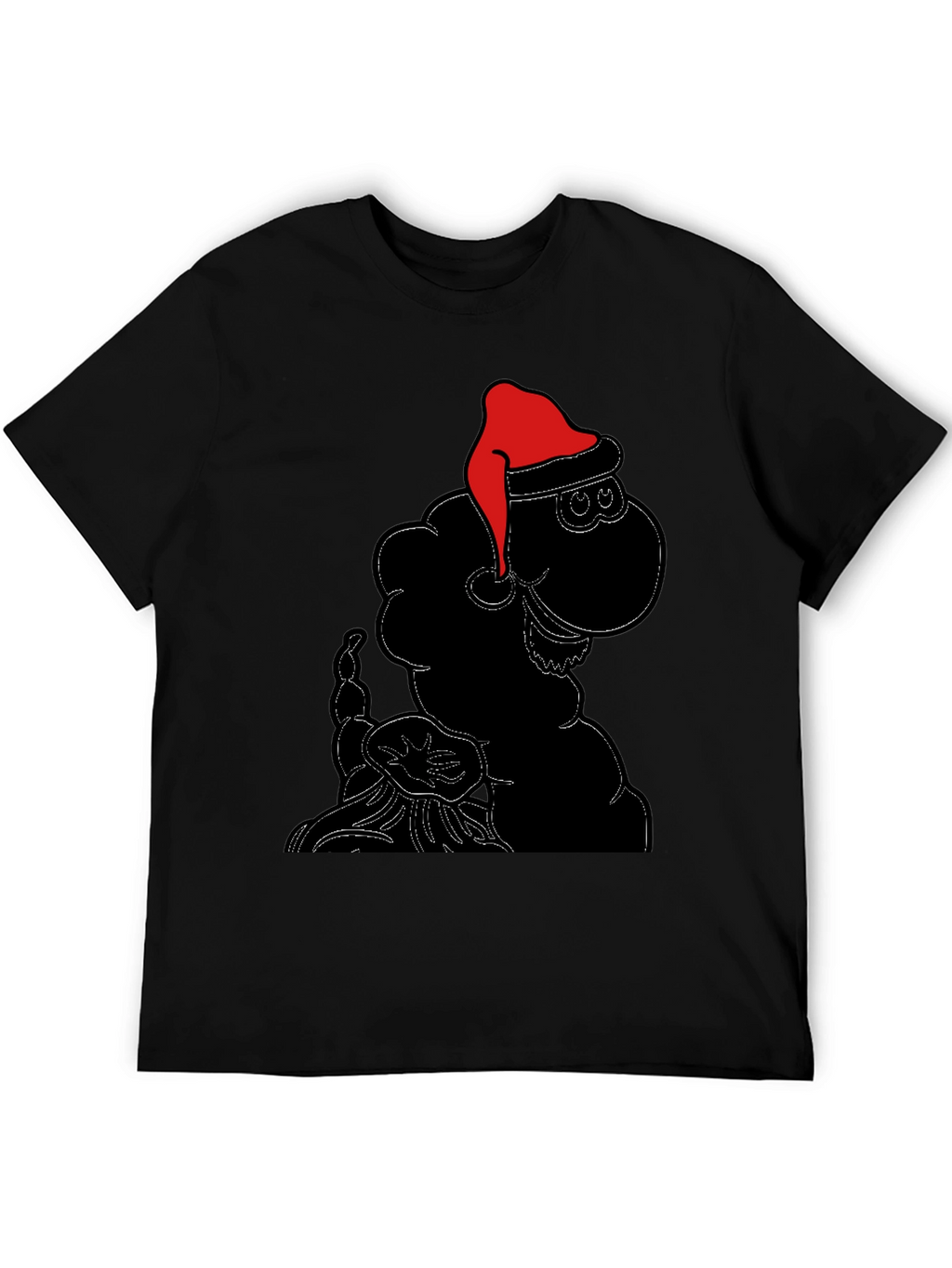 Festive Sheep Tee: Santa Hat Holiday Style