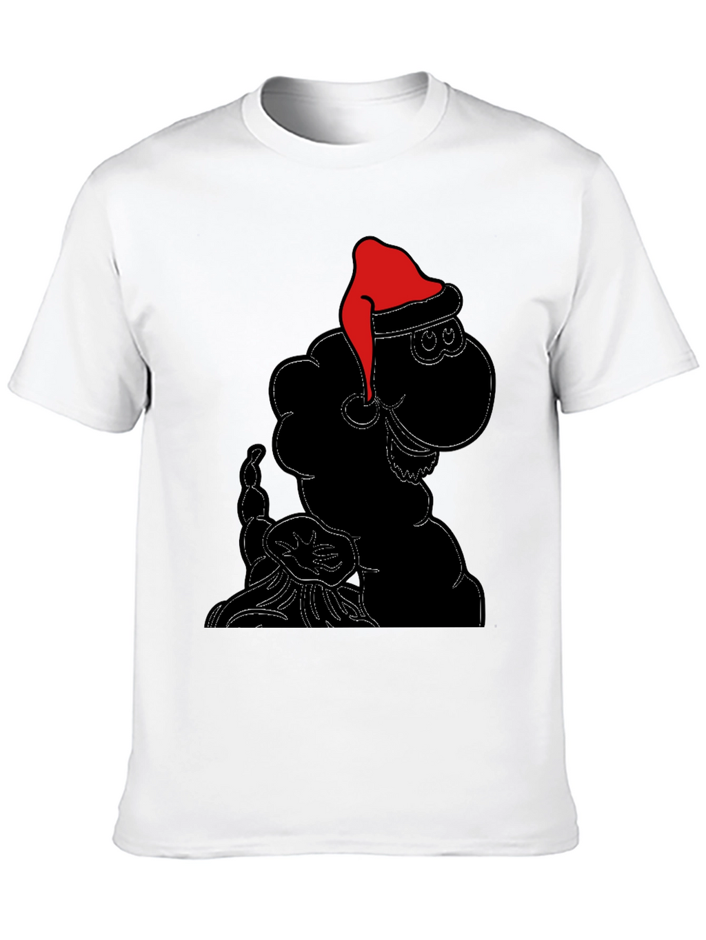 Festive Sheep Tee: Santa Hat Holiday Style