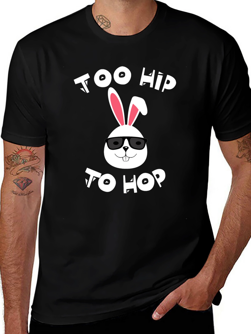 Too Hip to Hop Easter Bunny T-Shirt