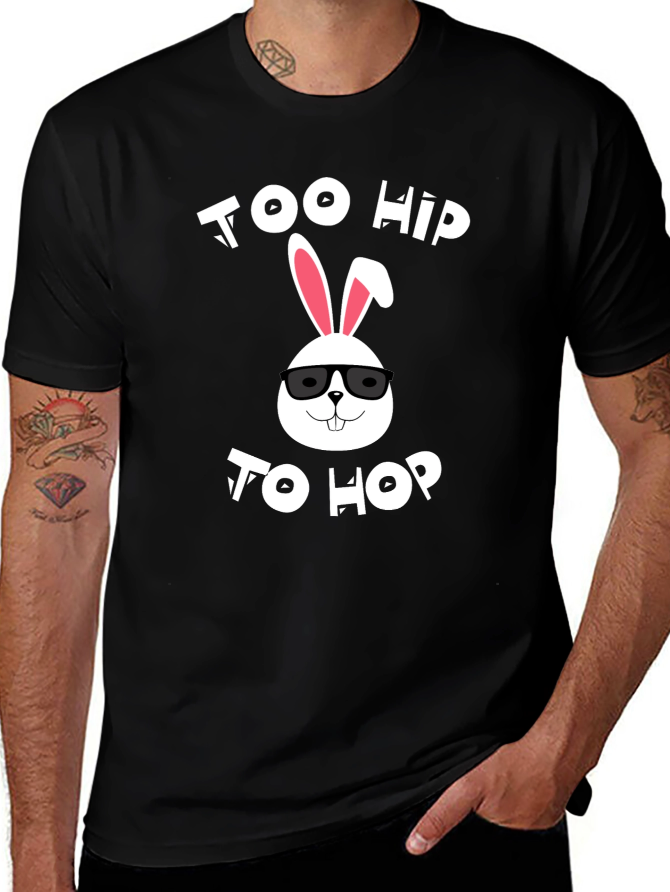 Too Hip to Hop Easter Bunny T-Shirt