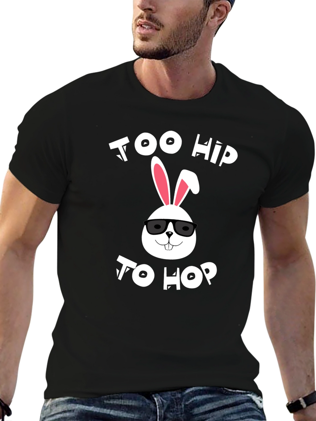 Too Hip to Hop Easter Bunny T-Shirt