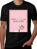 Sweet Dreams Rose Graphic Tee - Black