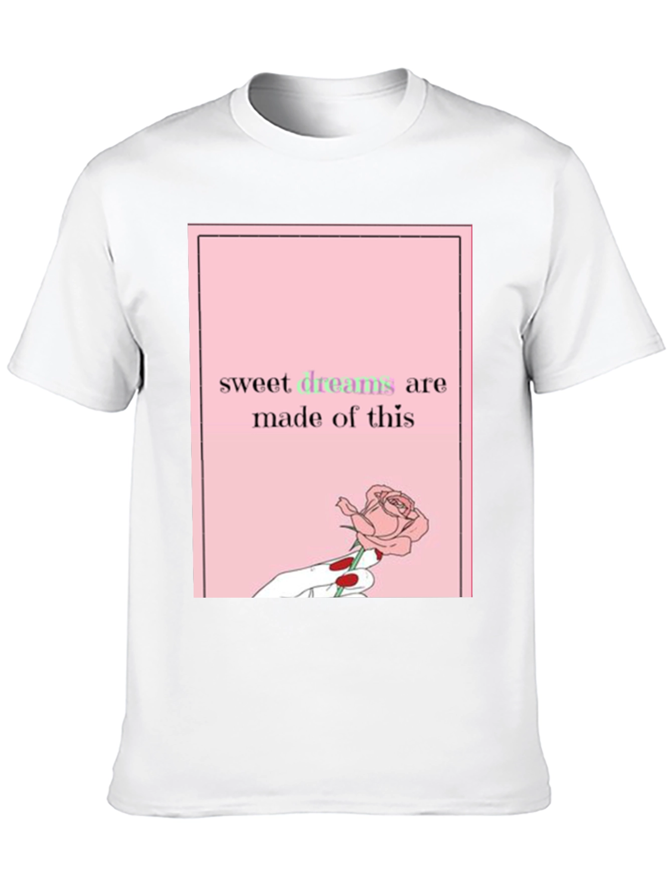 Sweet Dreams Rose Graphic Tee - Black