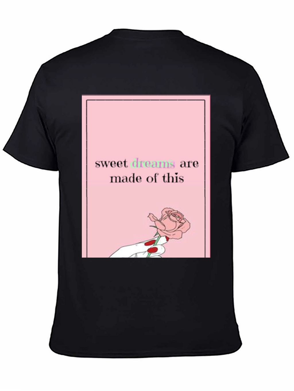 Sweet Dreams Rose Graphic Tee - Black
