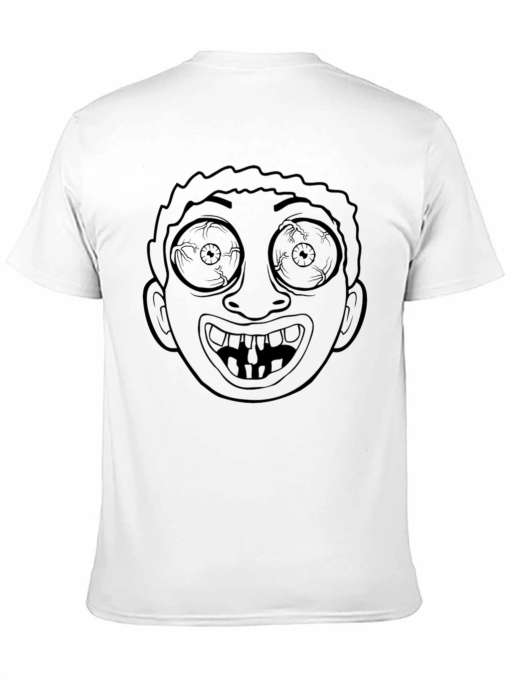 Crazy Face Graphic Black T-Shirt