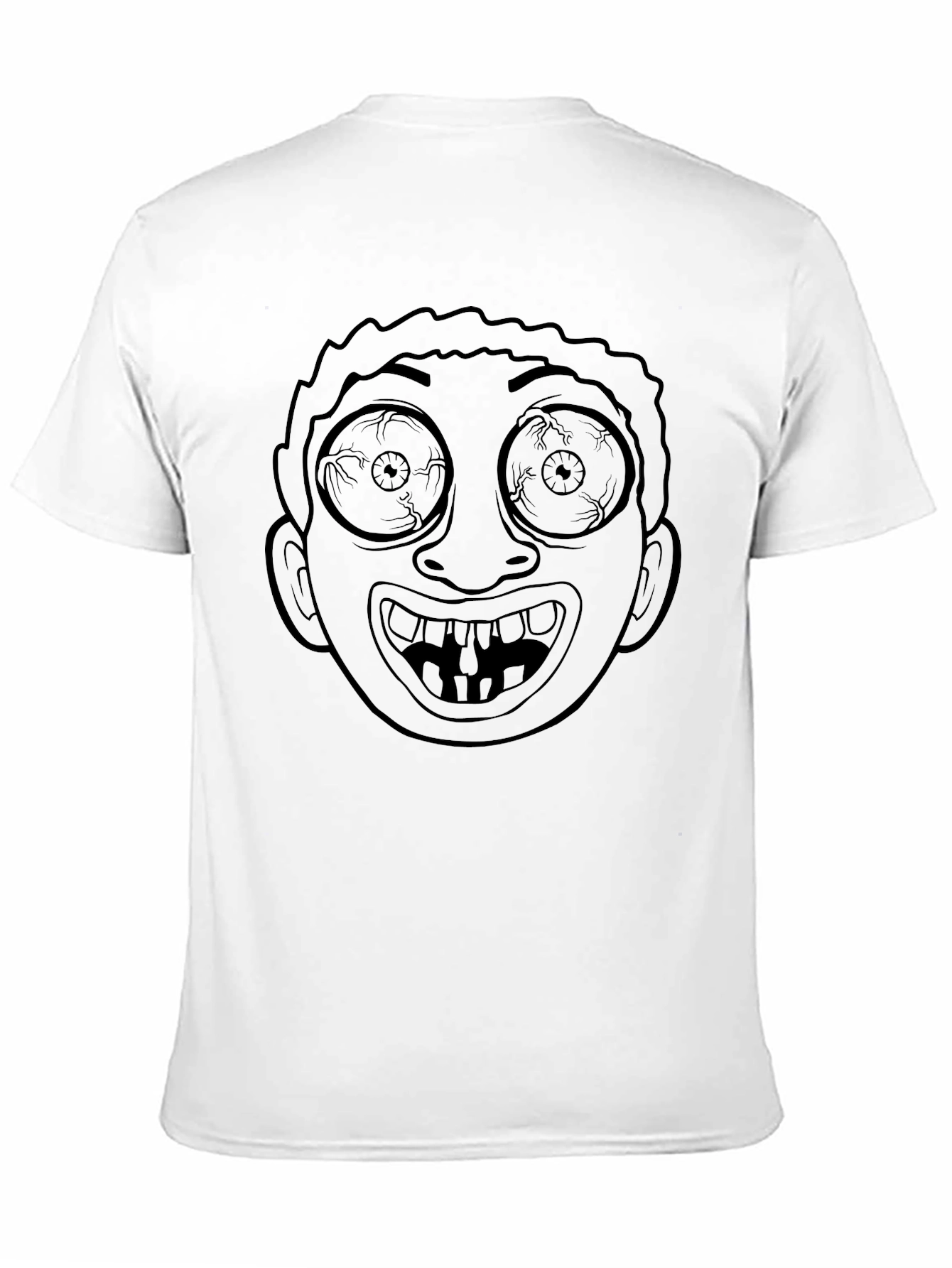 Crazy Face Graphic Black T-Shirt