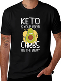 Keto Friendly T-Shirt: Carbs Are The Enemy!