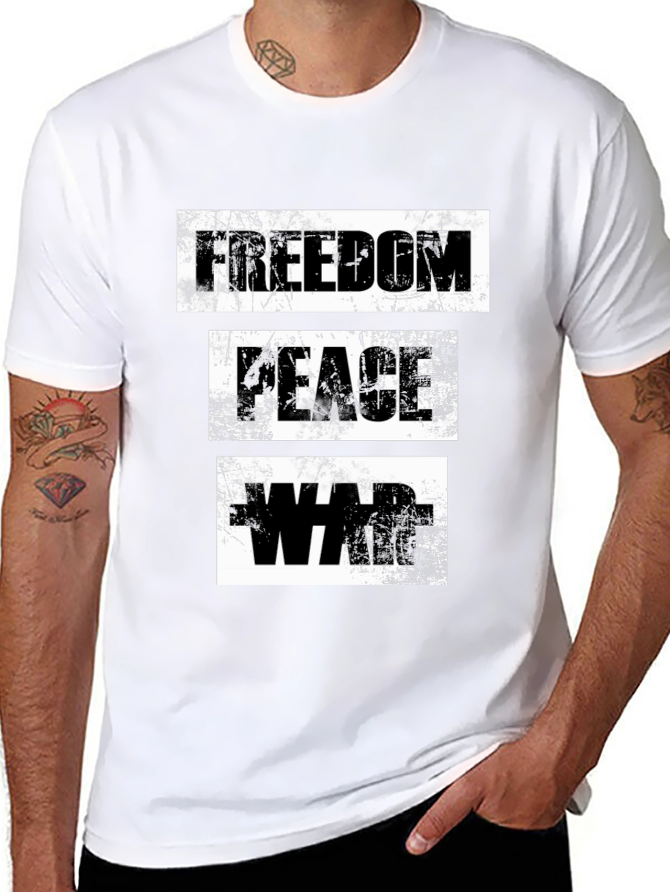 Freedom Peace War Graphic T-Shirt