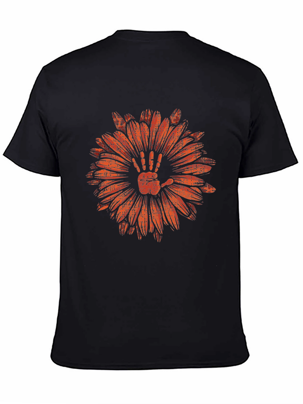 Hand Flower Graphic Tee - Mens Black T-Shirt
