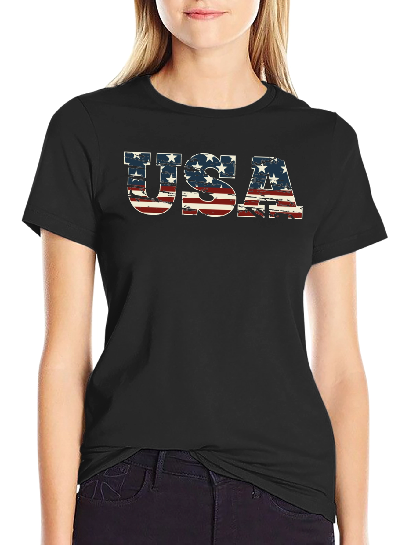 USA Flag Graphic Tee - Patriotic Pride