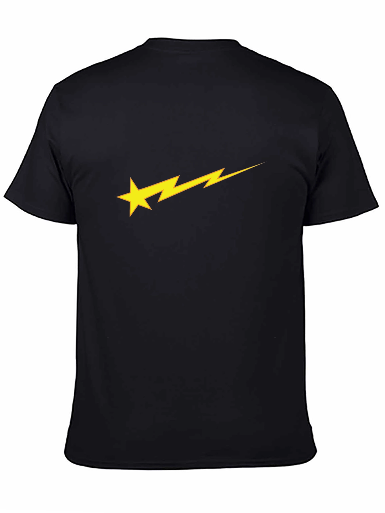 Star Bolt Graphic Black Tee - Stylish & Unique