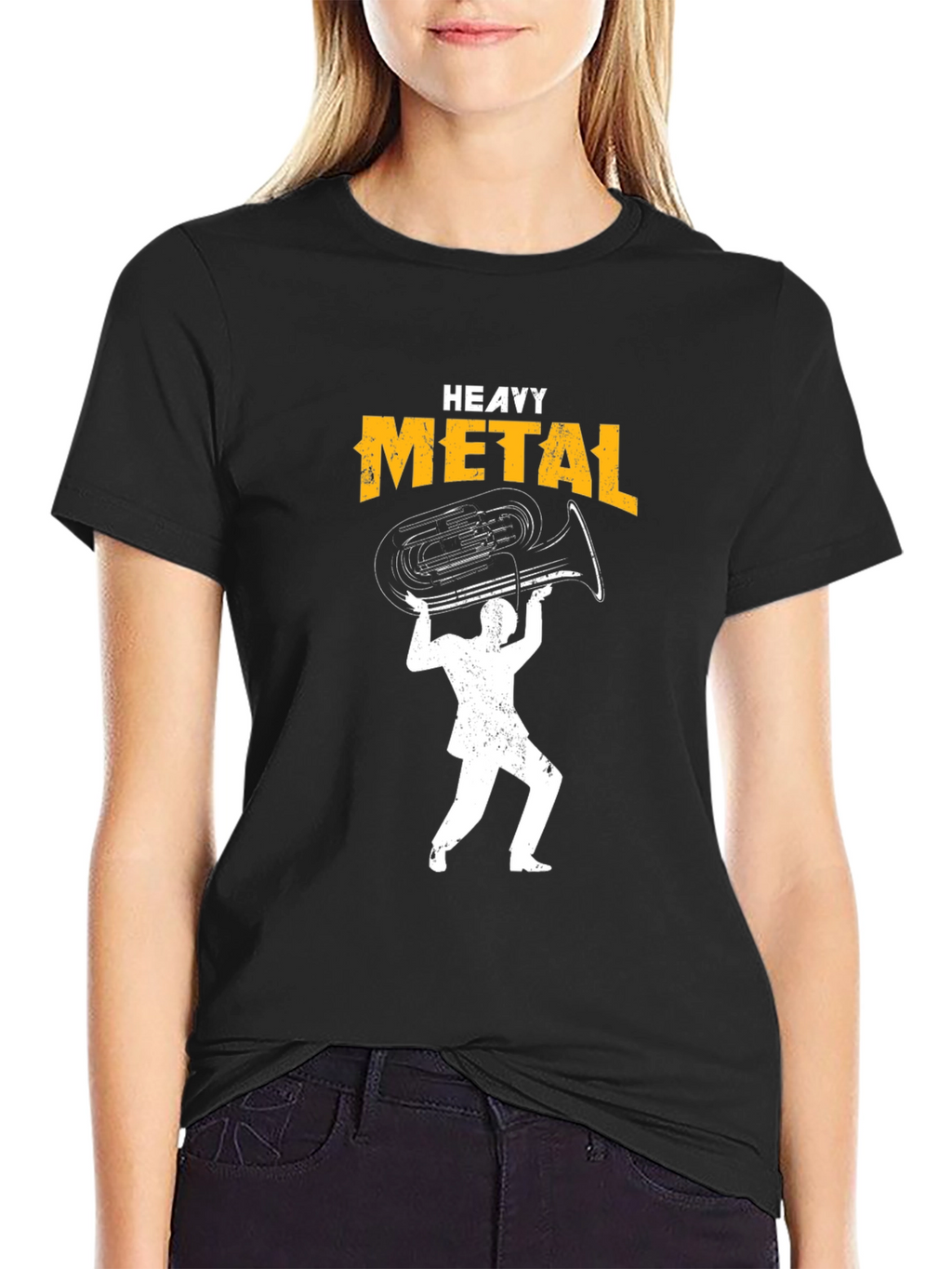 Heavy Metal Tuba Black Graphic Tee