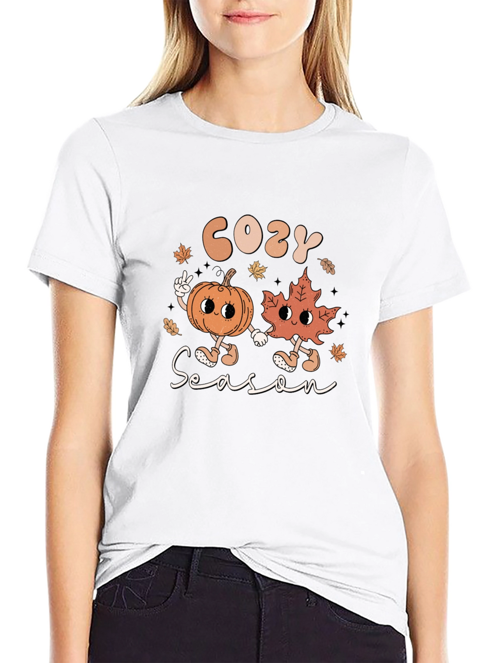 Cozy Season Graphic T-Shirt - Fall Themed Tee