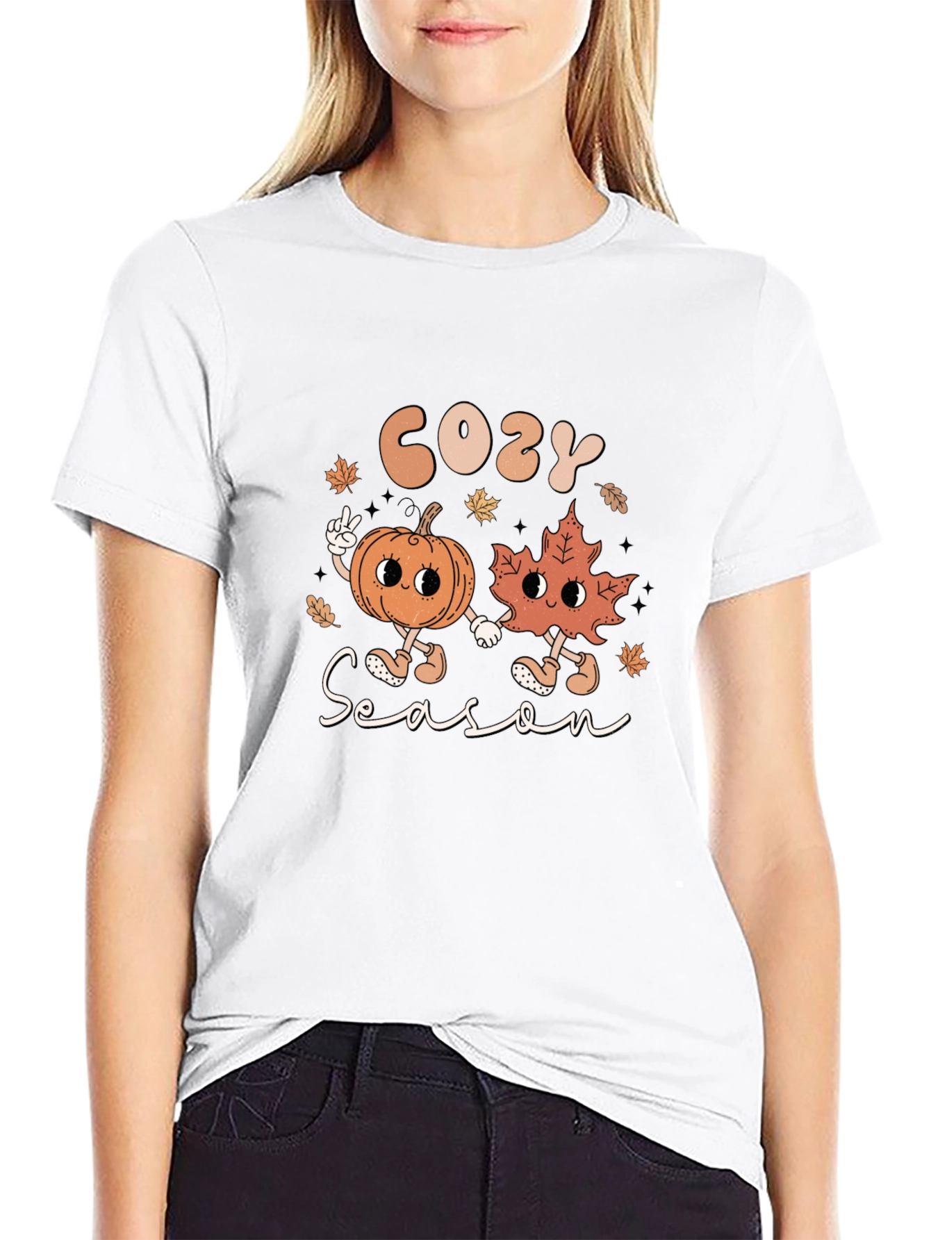 Cozy Season Graphic T-Shirt - Fall Themed Tee