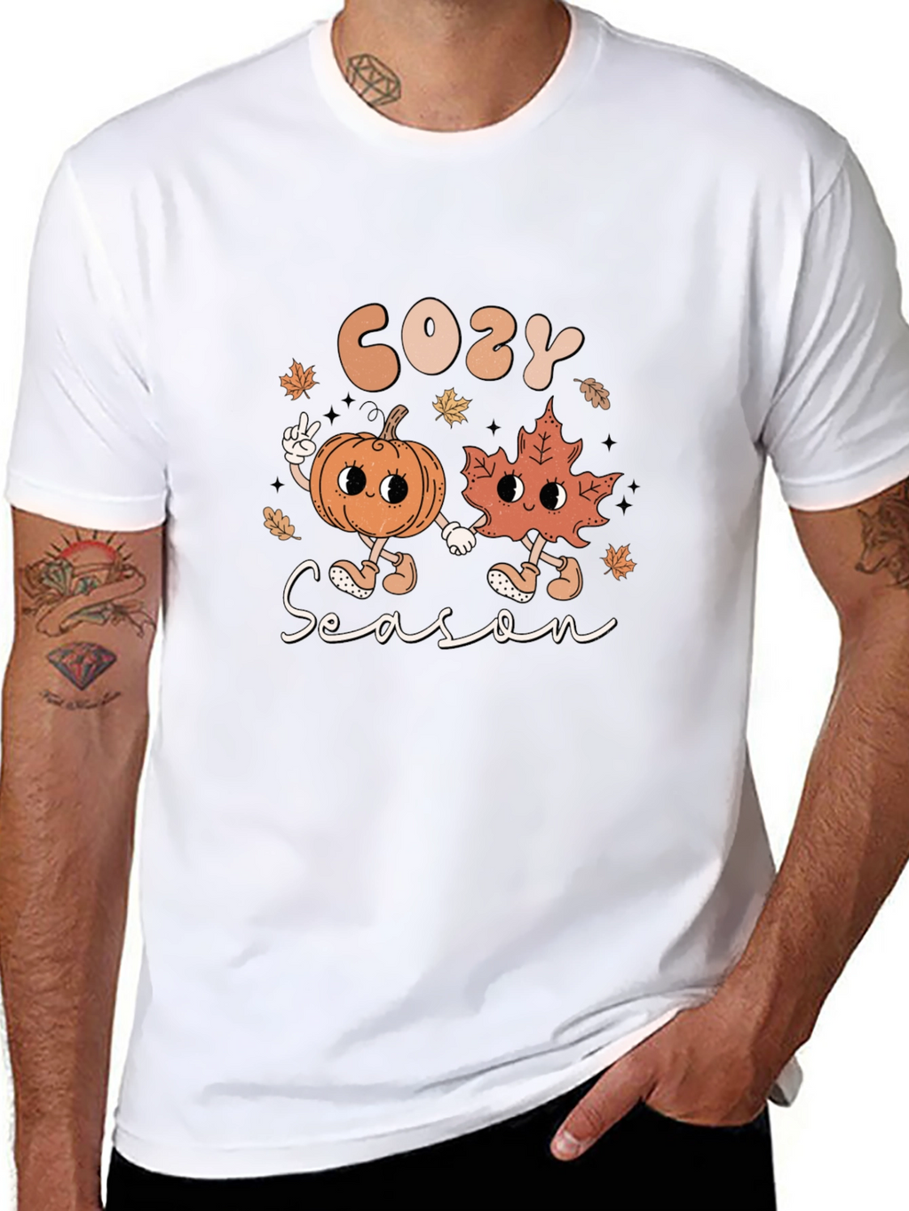 Cozy Season Graphic T-Shirt - Fall Themed Tee