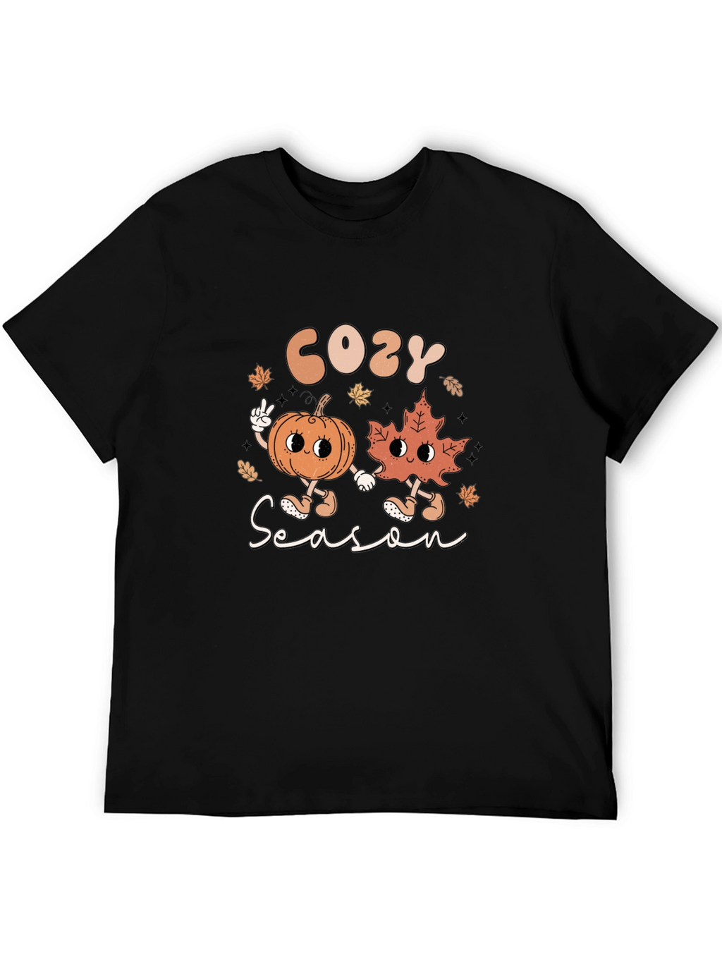 Cozy Season Graphic T-Shirt - Fall Themed Tee