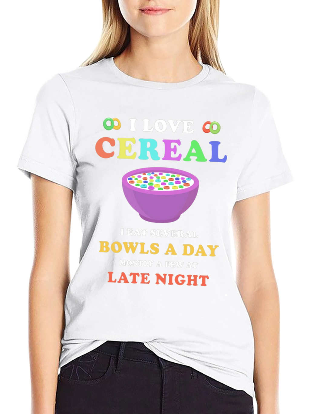 I Love Cereal T-Shirt - Funny Bowl Cereal Design