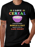 I Love Cereal T-Shirt - Funny Bowl Cereal Design