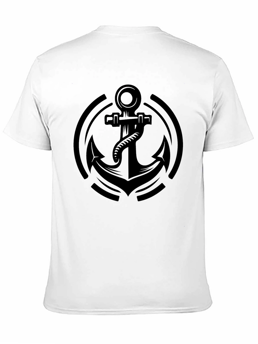 Black Anchor Graphic Tee - Nautical Style