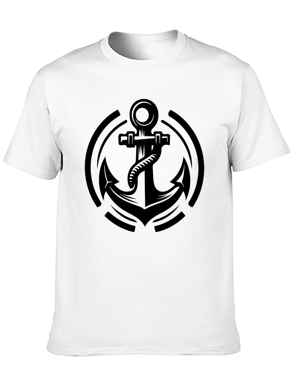 Black Anchor Graphic Tee - Nautical Style