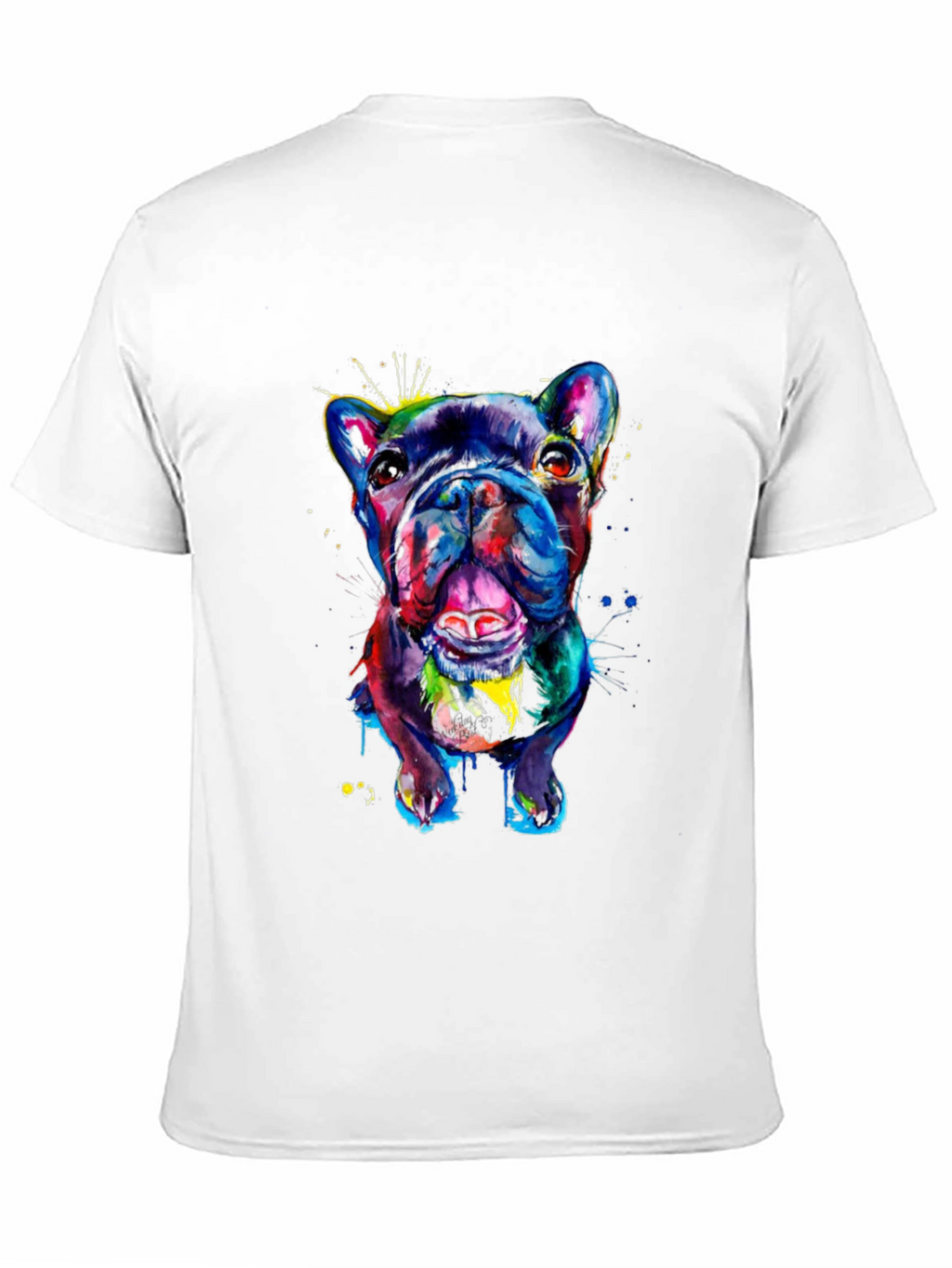 Vibrant Bulldog Graphic Tee - Mens Black T-Shirt